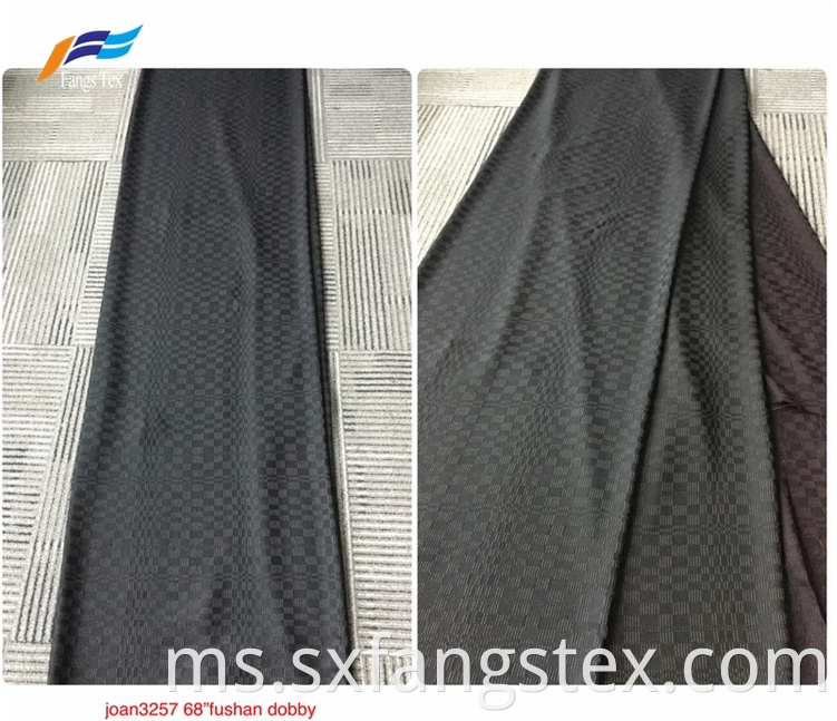 Dubai Formal Black Polyester Rayon Fushan Stripe Fabric 6